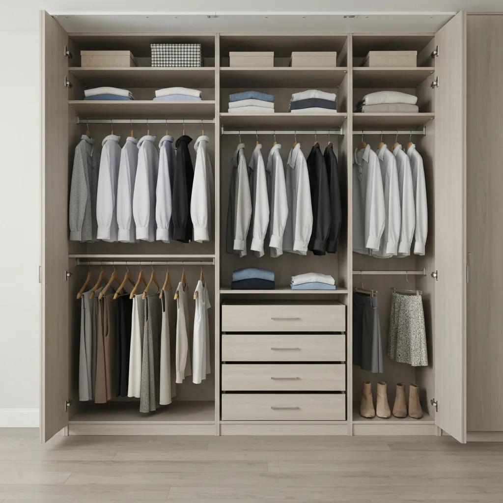 Järjestelmällinen vaatekaappi